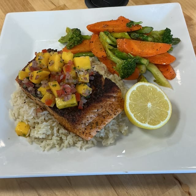 Pan Seared Atlantic Salmon.