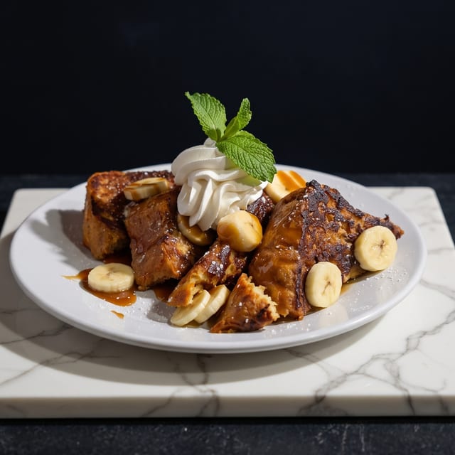 French Toast with Bananas.